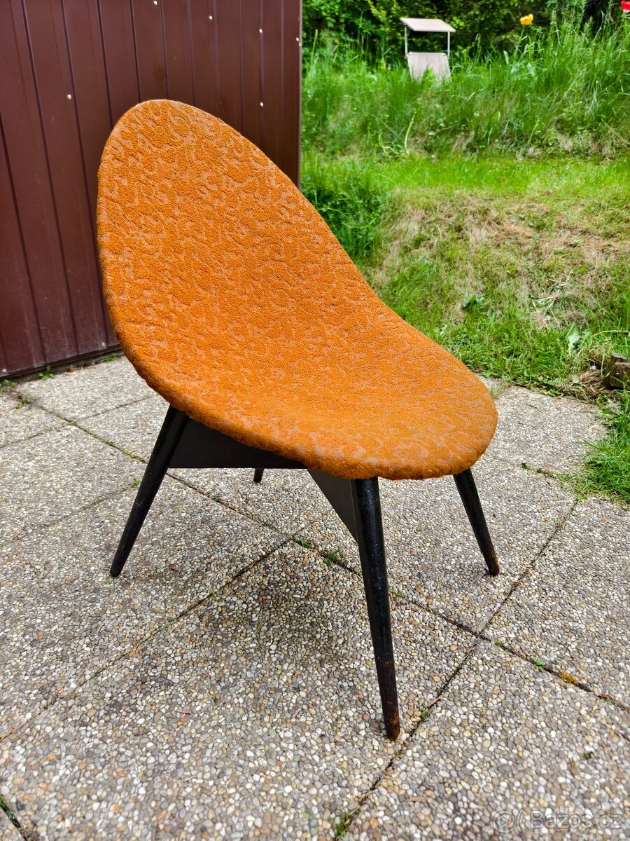 Retro židle /křeslo Brusel Skořepina