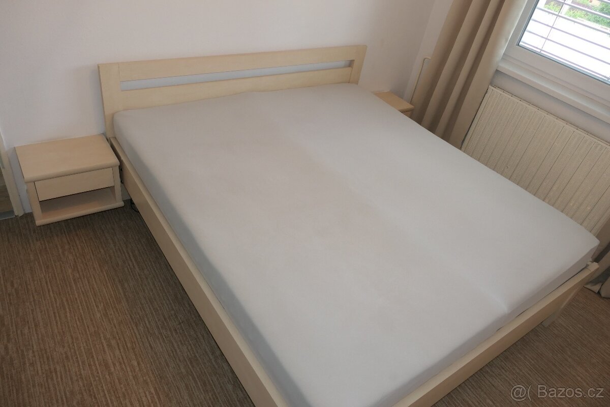 Manželská postel, BMB Ždánice+noční stolky