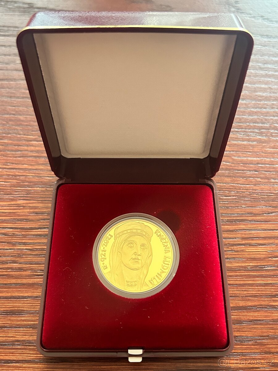 Zlatá mince 10000 Kč Kněžna Ludmila 2021 Proof