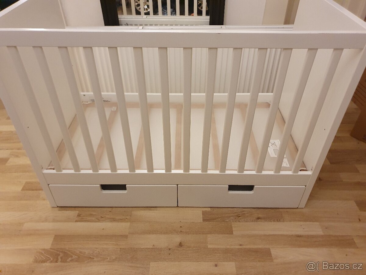 Dětská postýlka IKEA STUVA + matrace + prostěradlo