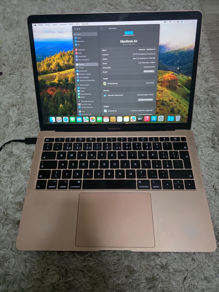 Apple MacBook Air 2018, i5 8GB/256GB, Gold - nepoužívaný