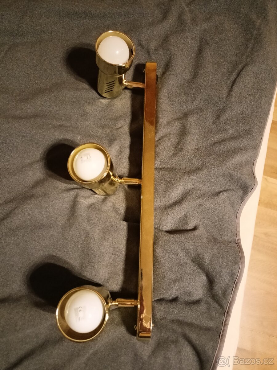 Stropní světlo (zlatá barva) s led žárovkami