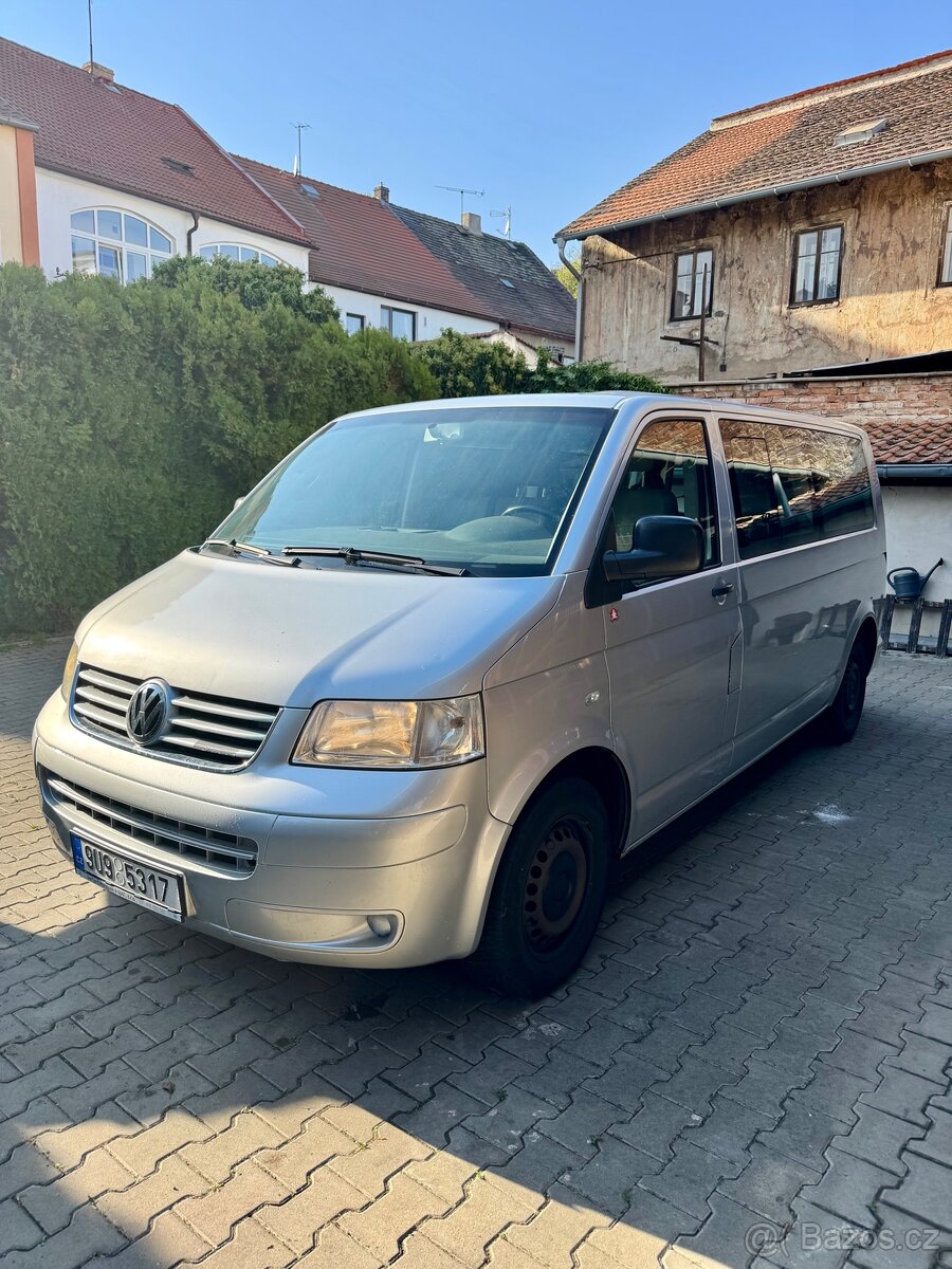 VW Transporter T5 Long 1.9 TDI – 9 míst, NOVÁ STK, DPH