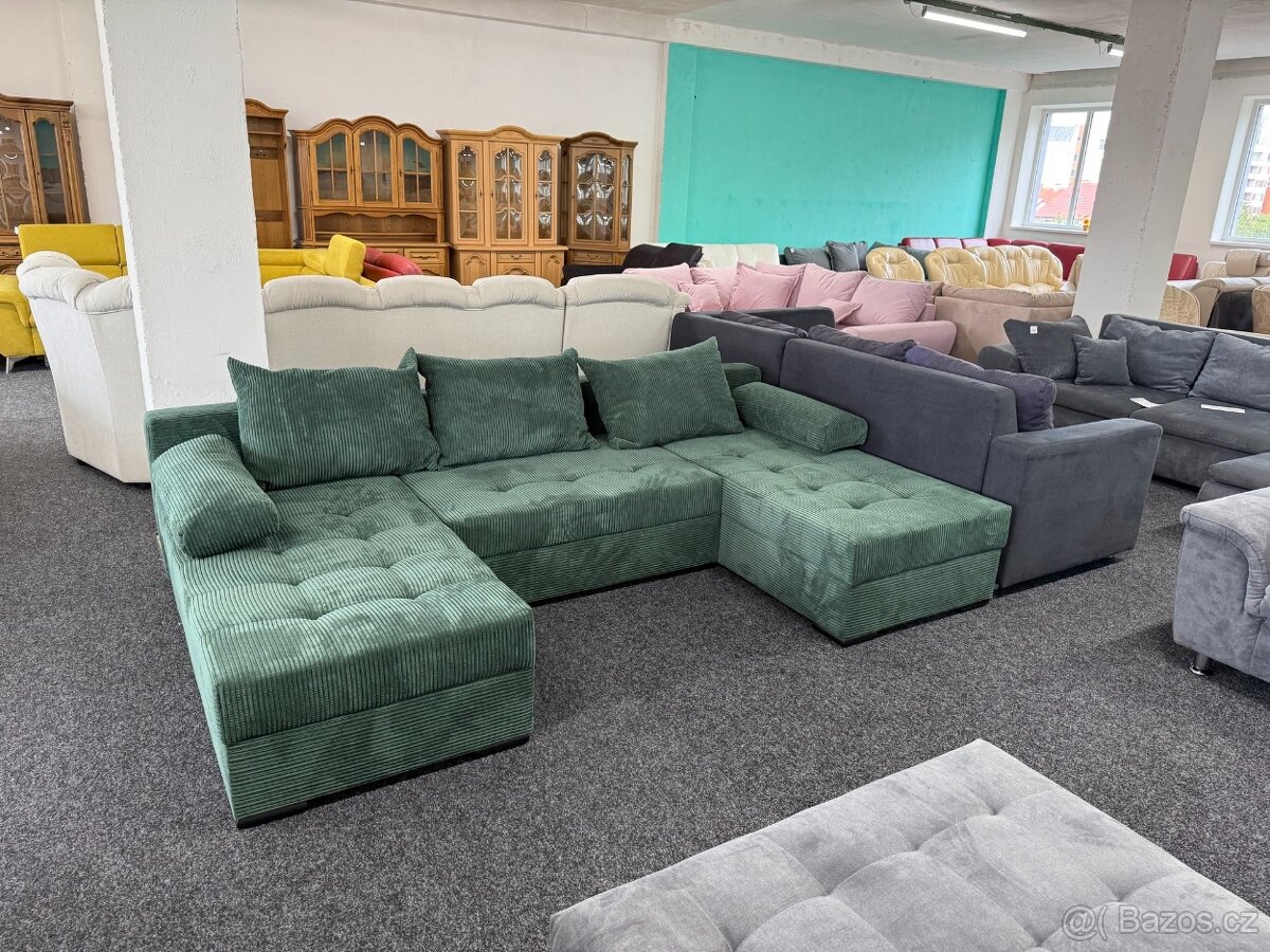 Sedací souprava tvaru U - rozkládací - NEPOUŽITÁ