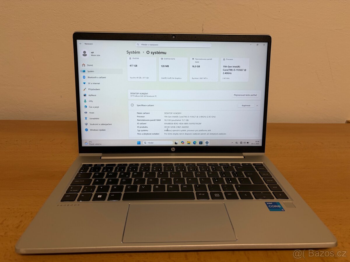 💻 HP ProBook 640 G8 – i5 11. gen / 16 GB RAM / 512 GB SSD