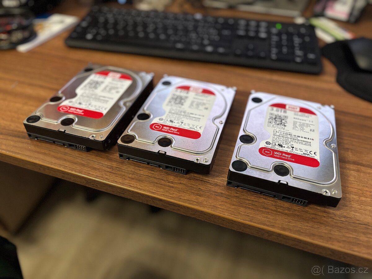 3× HDD WD Red 3 TB – NAS disky