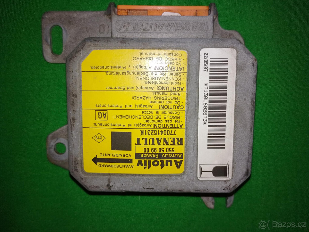 jednotka airbagu Renault scenic