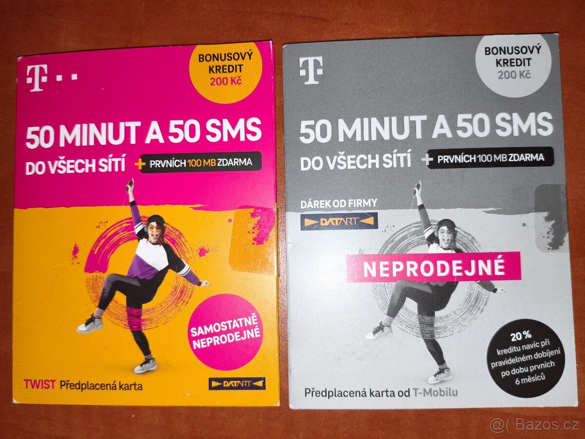 T-Mobile předplacená SIM karta
