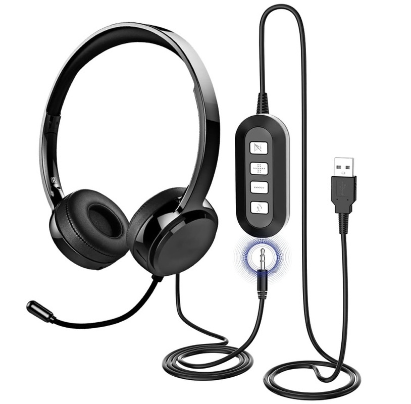 USB sluchátka/náhlavní souprava s mikrofonem