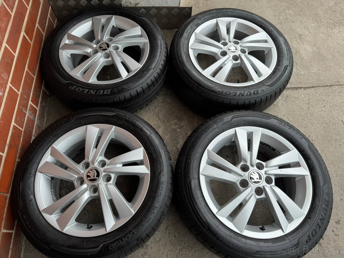 Alu 15" 5x100 škoda CYGNUS letní 85% Rapid, F3