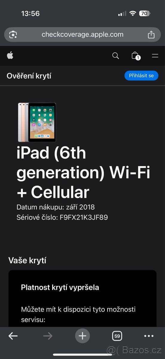 iPad 6.generace (2018) Cellular + Wifi 128gb