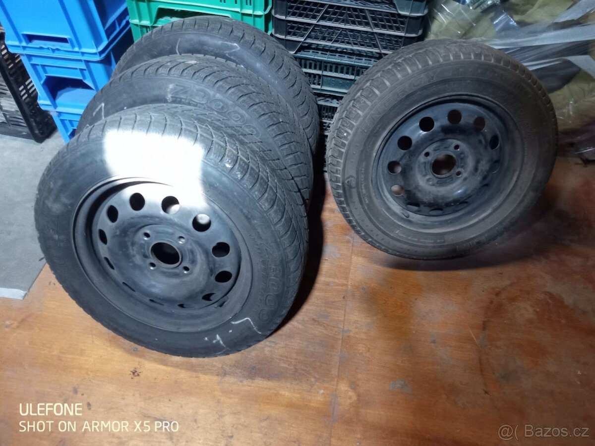 4ks plech 5,5Jx14 ET47,5 s pláštěm