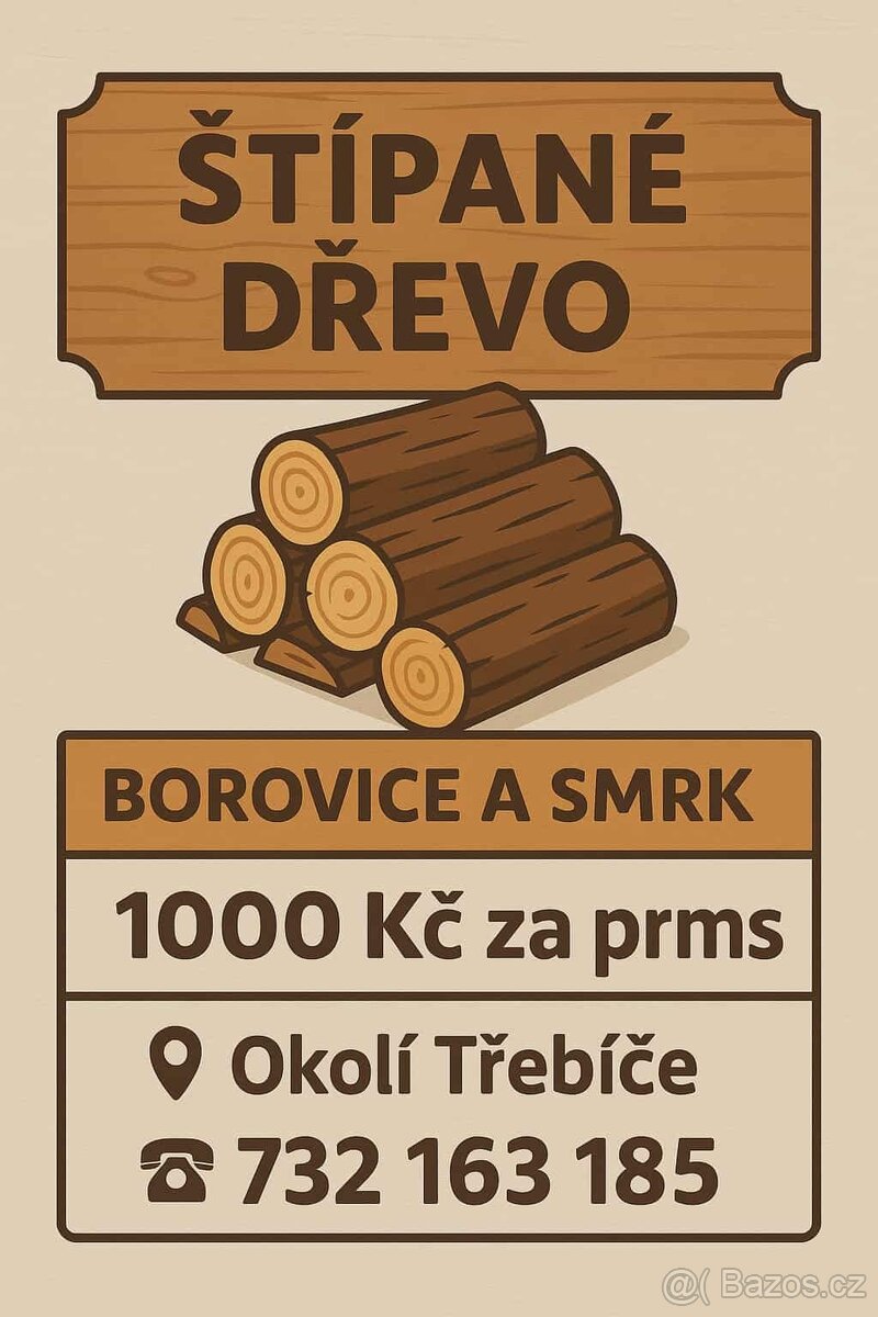Štípané dřevo