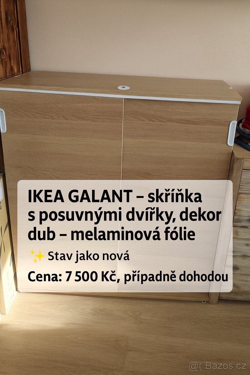 🪵 Skříňka IKEA GALANT s posuvnými dvířky