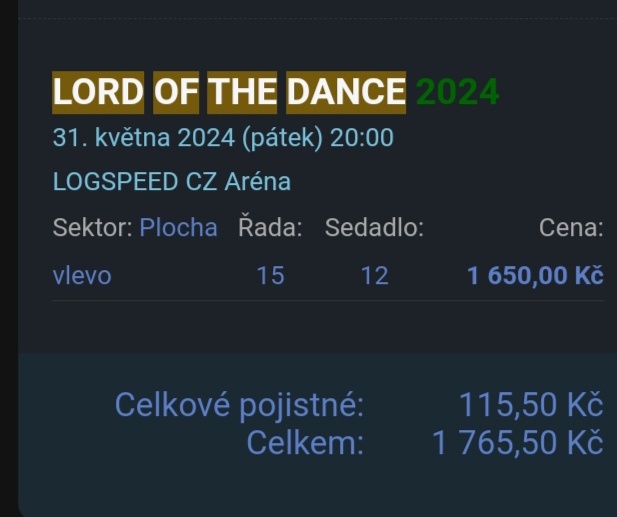 Vstupenky na Lord of the Dance v Plzni