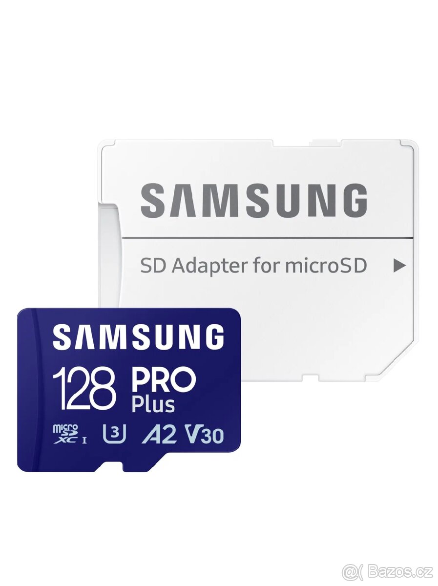 Samsung MicroSDXC 128GB PRO Plus + SD adaptér (2023)