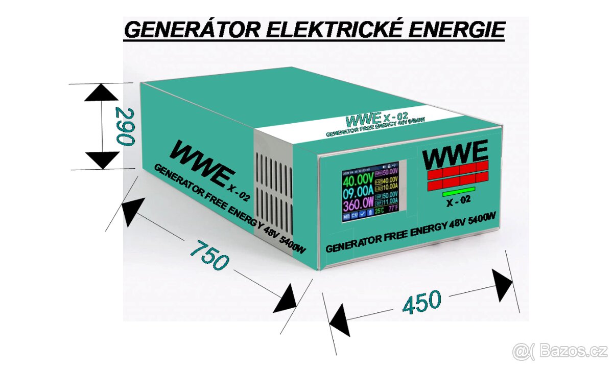 Generátor elektrické energie5400W 230-400V