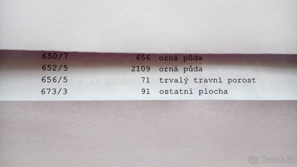 Morašice u Litomyšle prodej ORNÉ PŮDY
