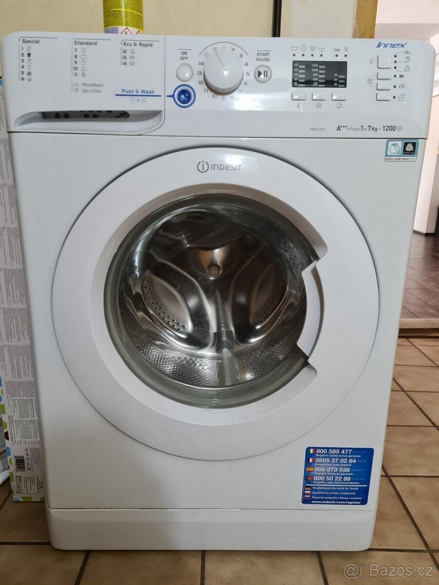 7kg A+++ pračka Indesit, 1200ot, display, DOVOZ