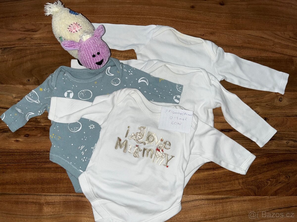 Body F&F 2x, George, primark 0-3 mes
