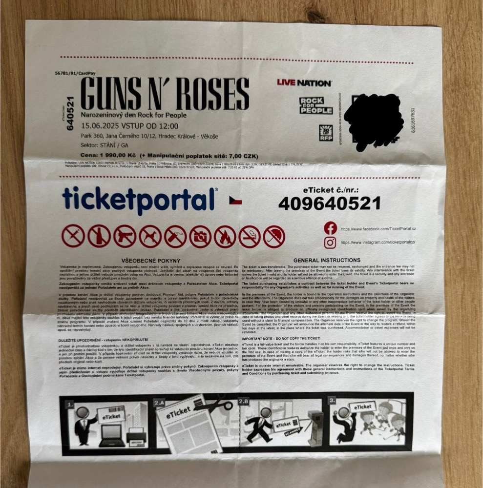 Guns´n Roses Hradec Králové 15.6.2025