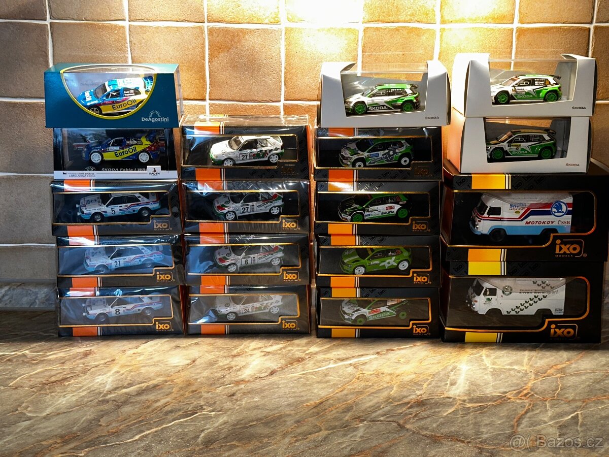 Rally modely Škoda 1:43 a Avia spojená se Škoda Motorsport