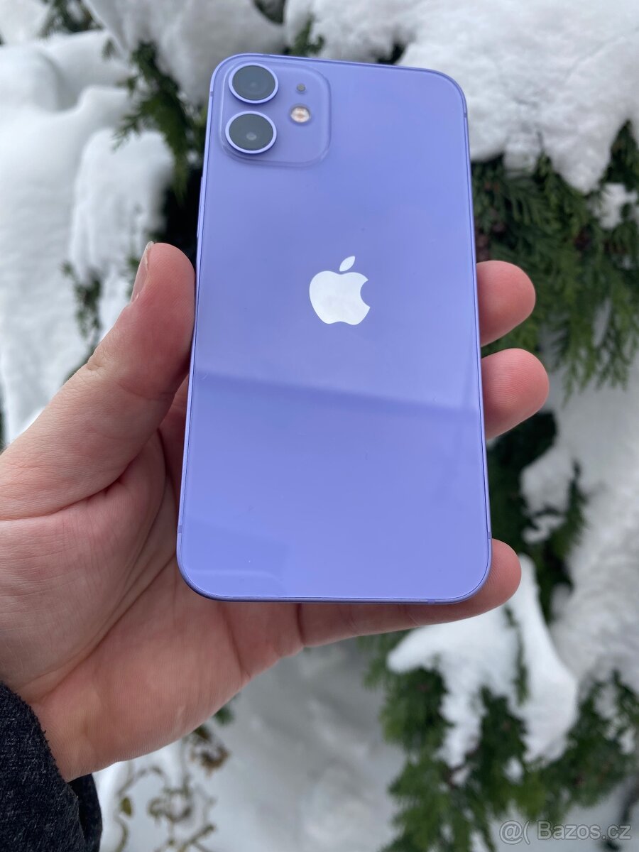 iPhone 12 Mini 128Gb fialový, TOP stav