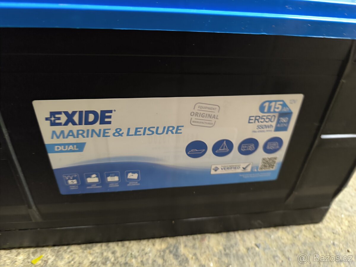 Starší exide ep 550 115Ah trakční baterie