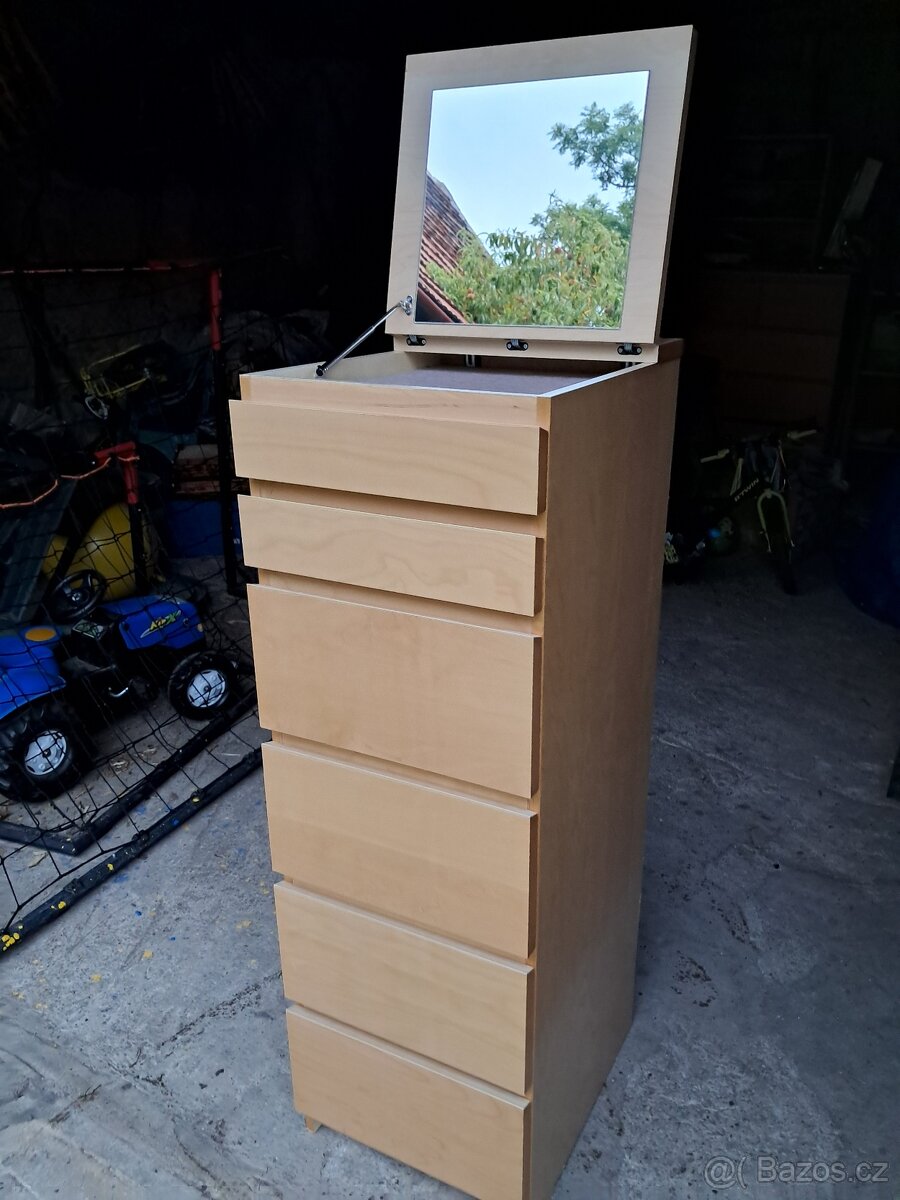 Ikea komoda Malm bříza se zrcadlem