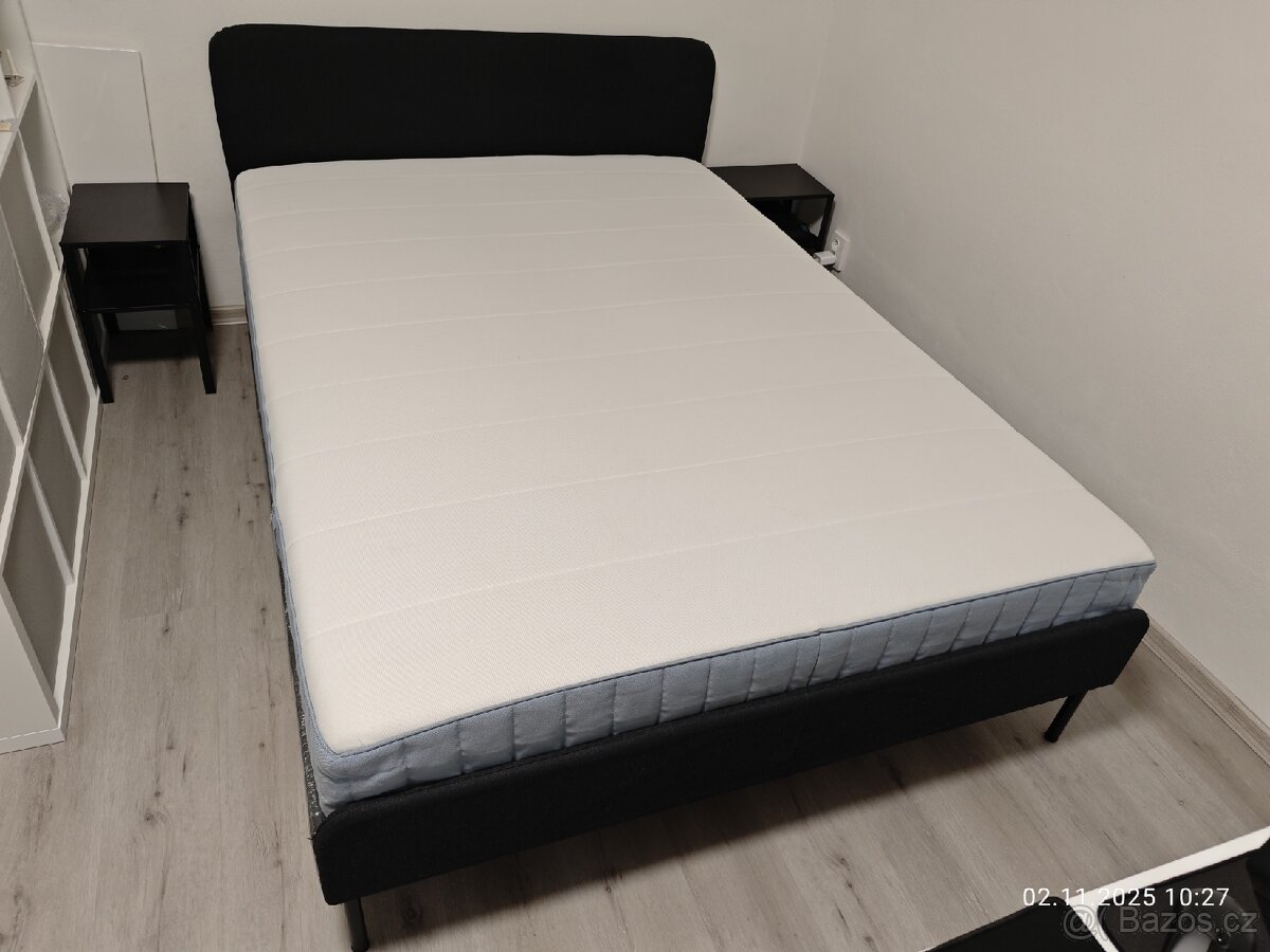 Prodám postel SLATTUM + matraci VESTERÖY z IKEA