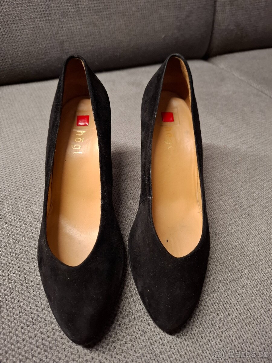 Semišové kožené Högl botky