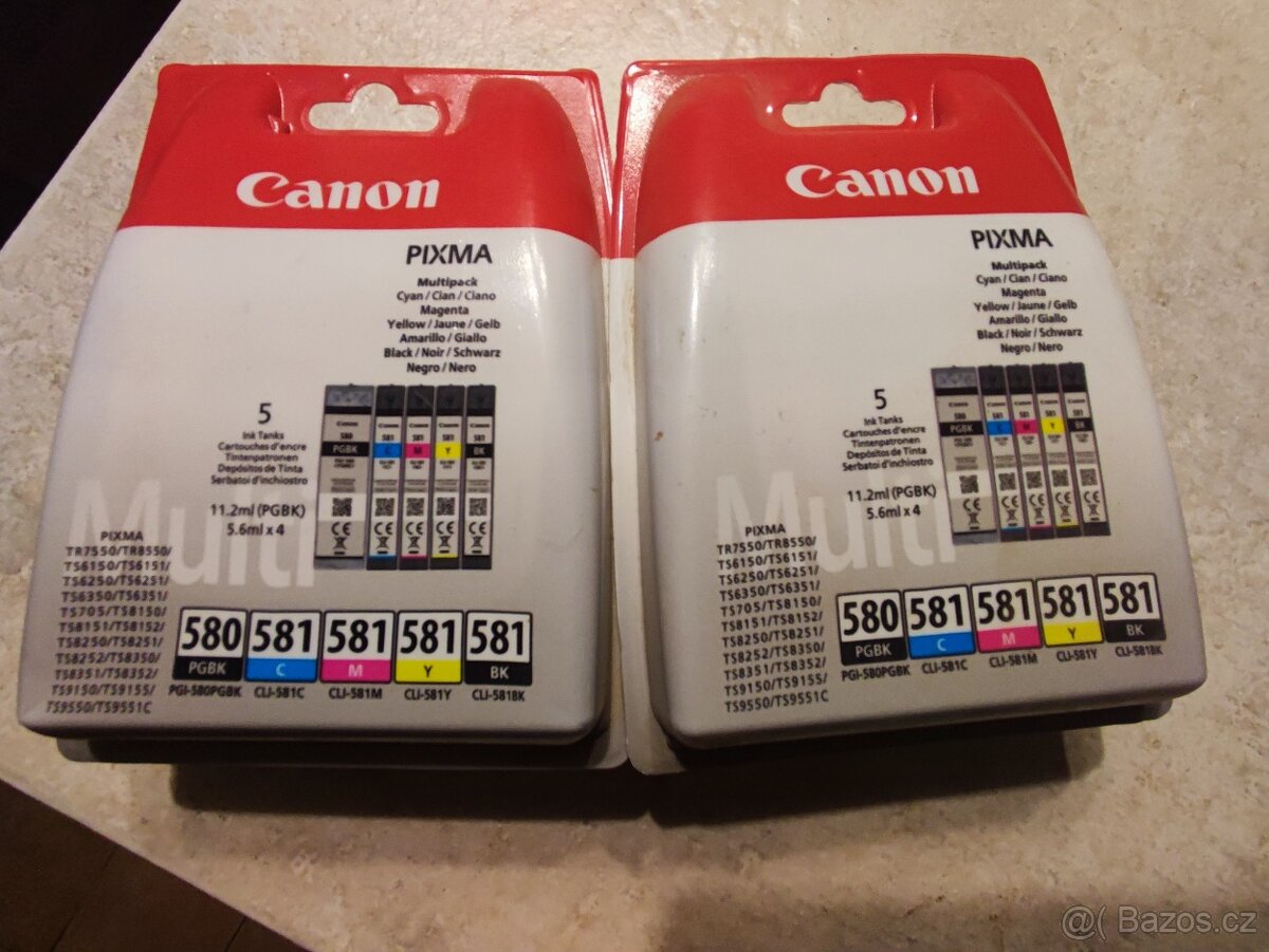 Inkoustové náplně do tiskárny Canon