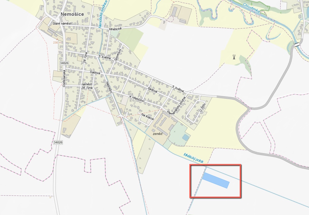 Prodej pole - 8 865 m² - kú Nemošice