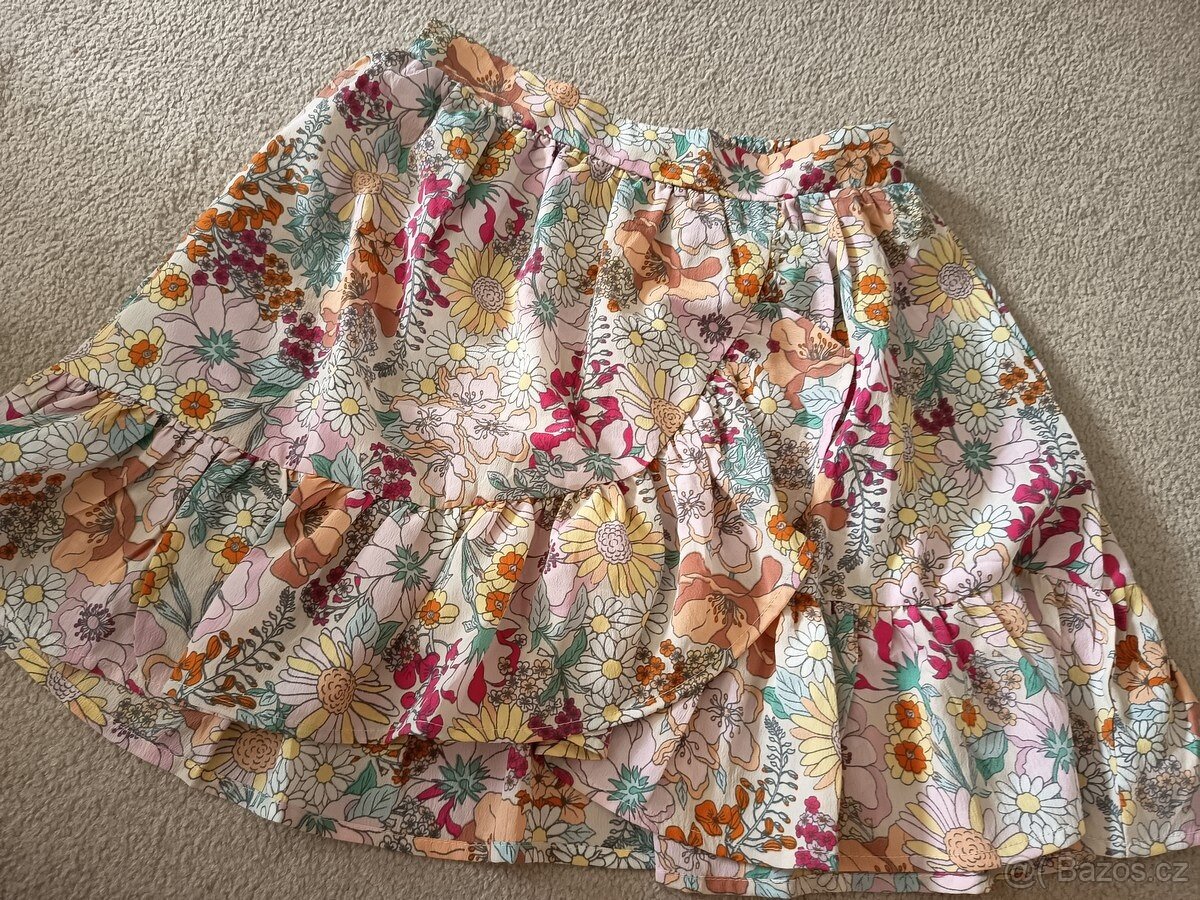 Sukně H&M letní květiny v.158/164