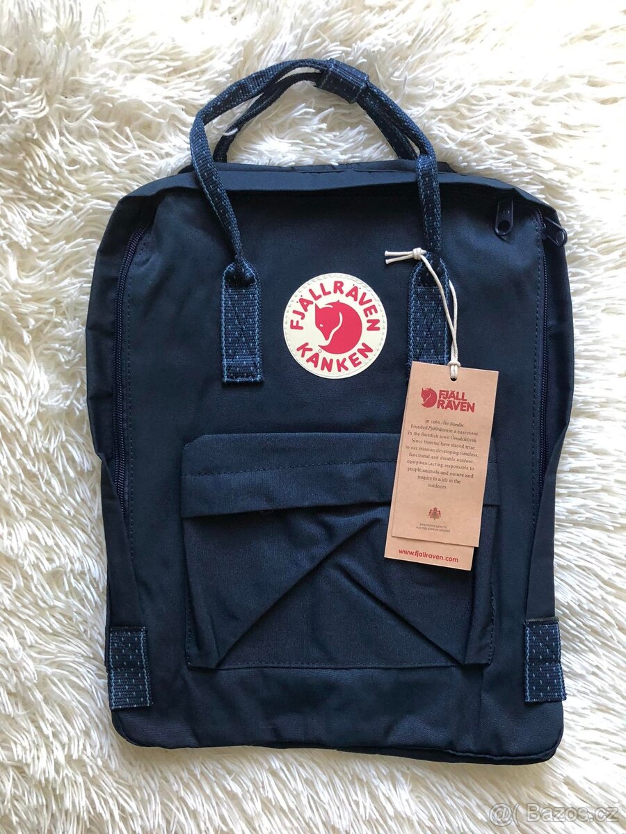 Batohy Fjällräven Kanken tmavě modrý s ozdobnými prvky