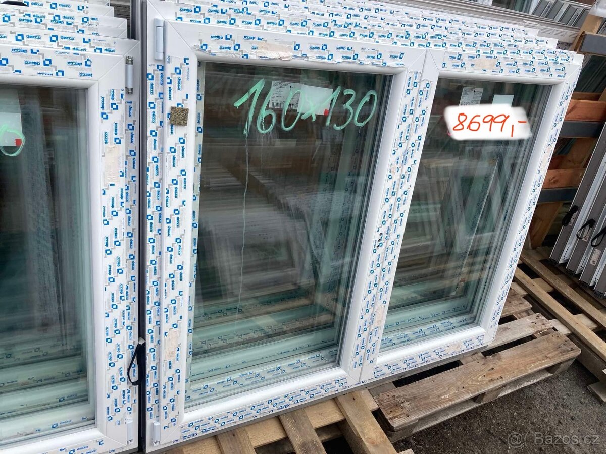 Prodám plastové okno 160x130 dvoukřídlé