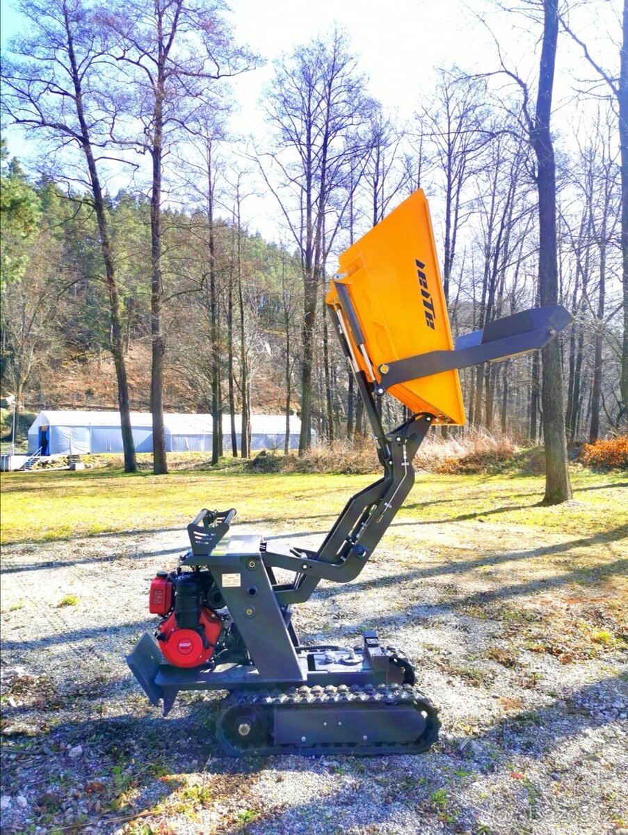 Minidumper. Dempr. Pásové kolečko. 800kg