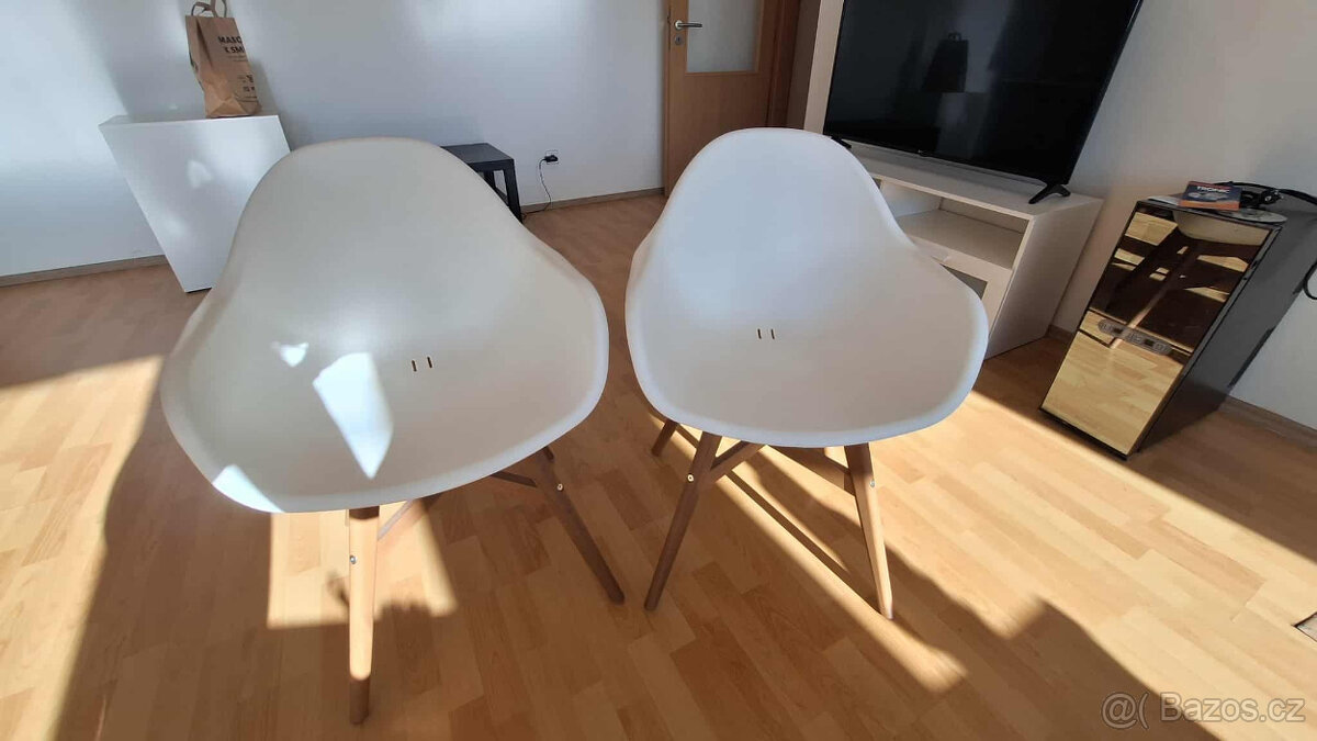IKEA jídelní židle GRÖNSTA s područkami – bílá