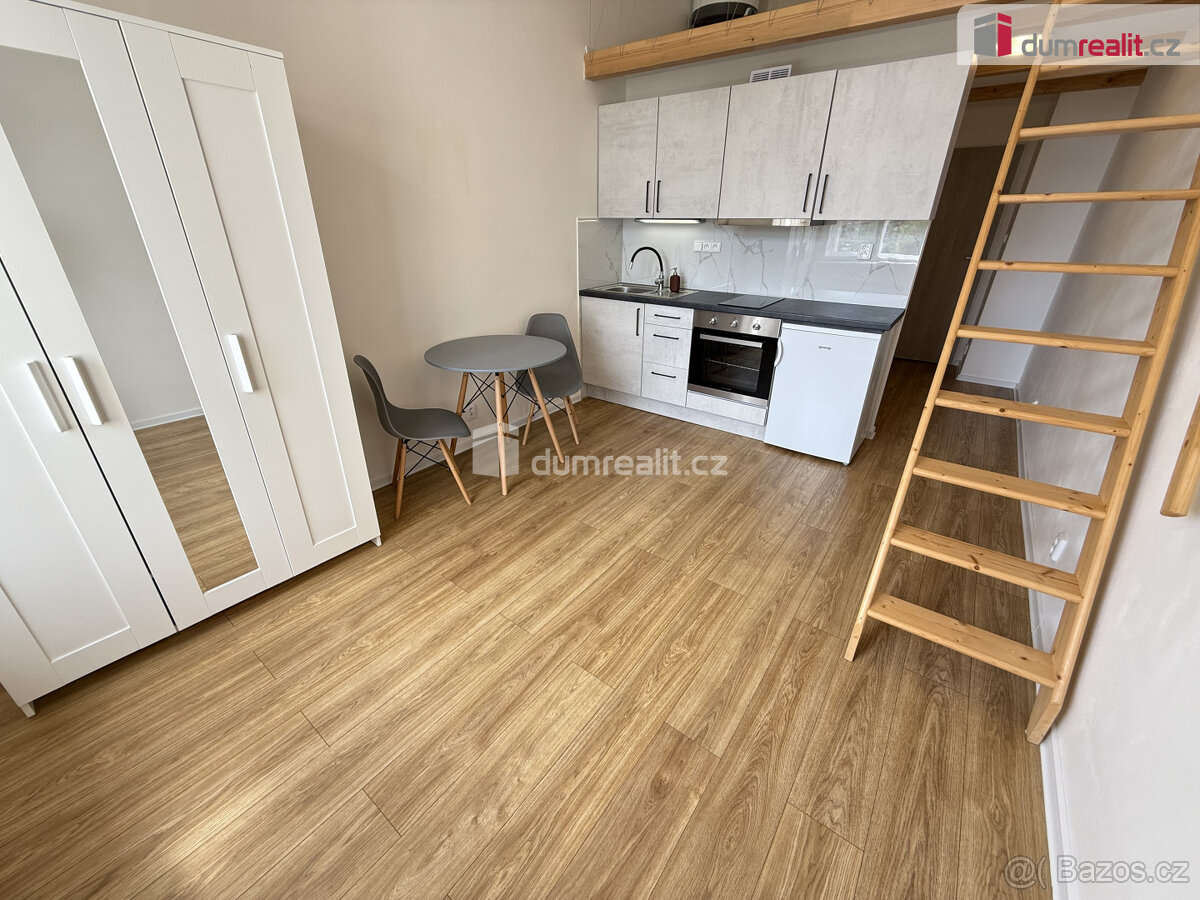 Pronájem bytu 1+kk 35 m2 P5 Smíchov po rekonstrukci loft cih