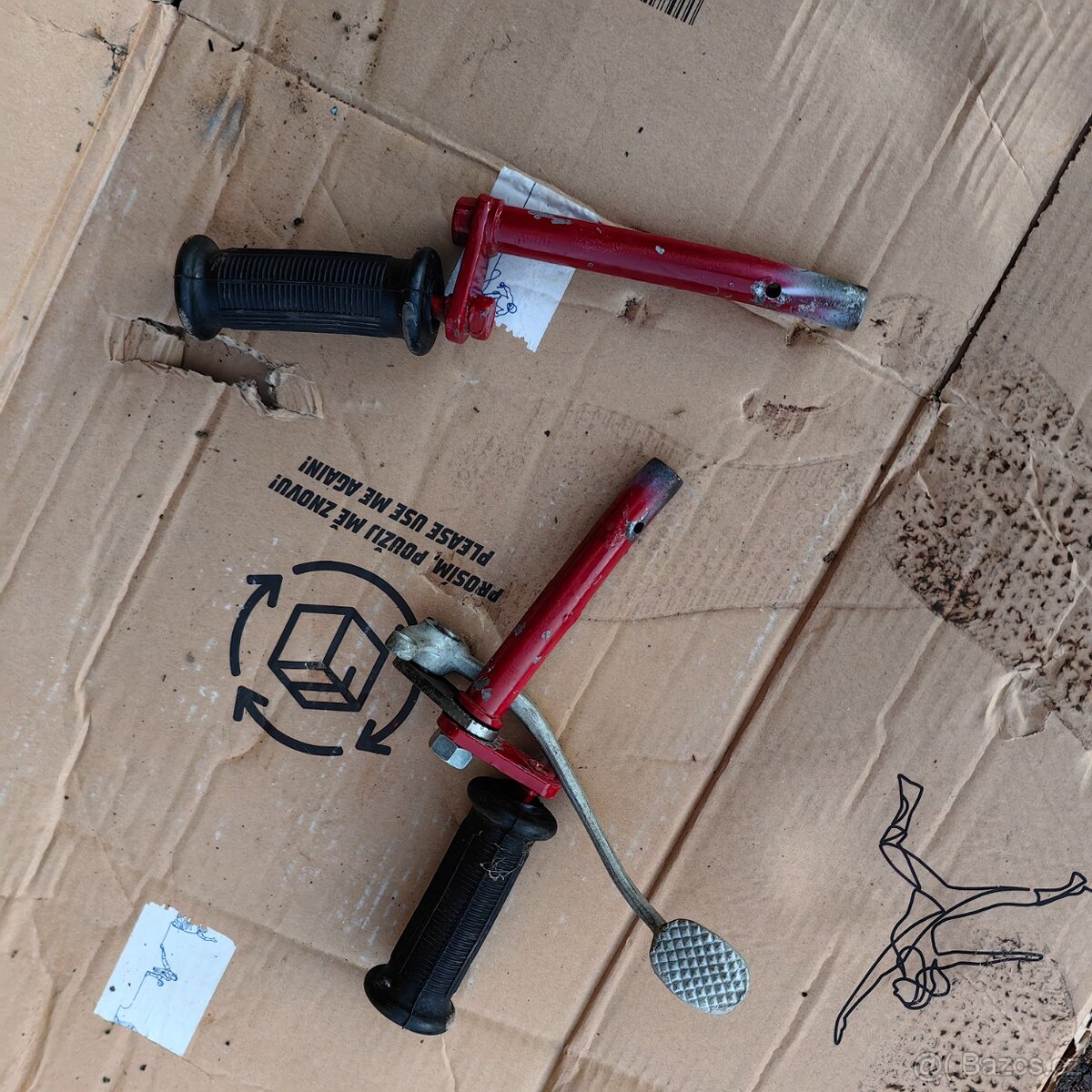 Jawa perak pedál a stupačky