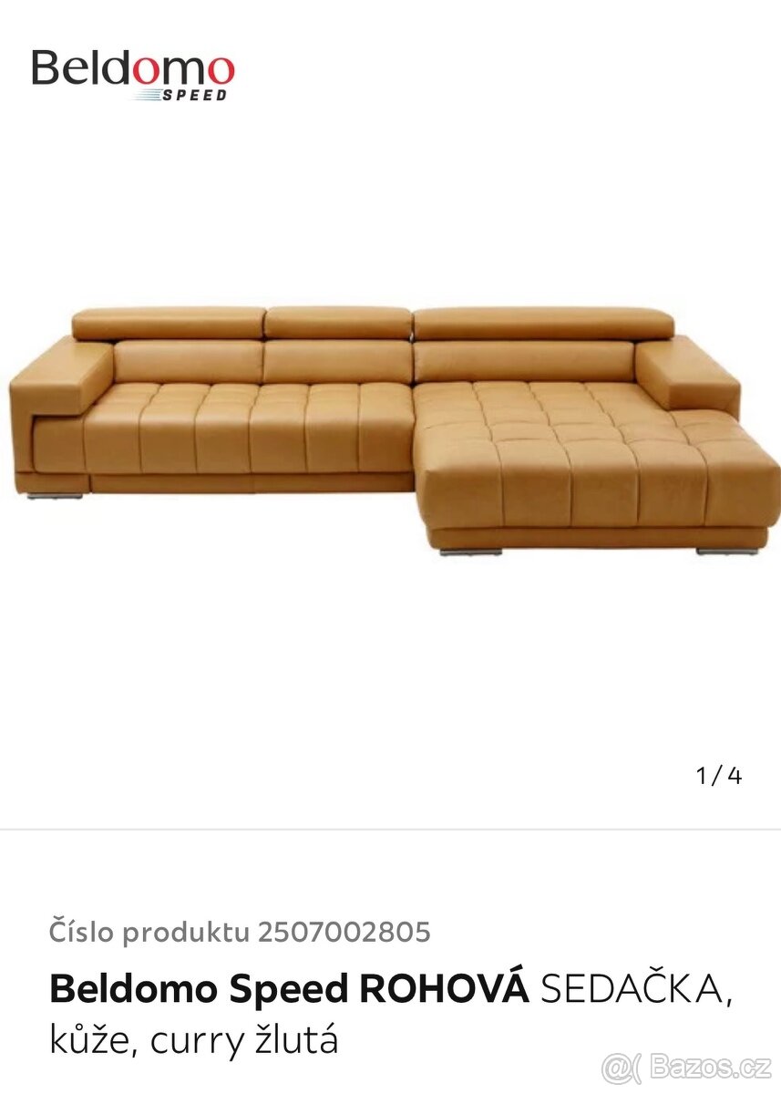 Béžová kožená sedačka XXXLutz