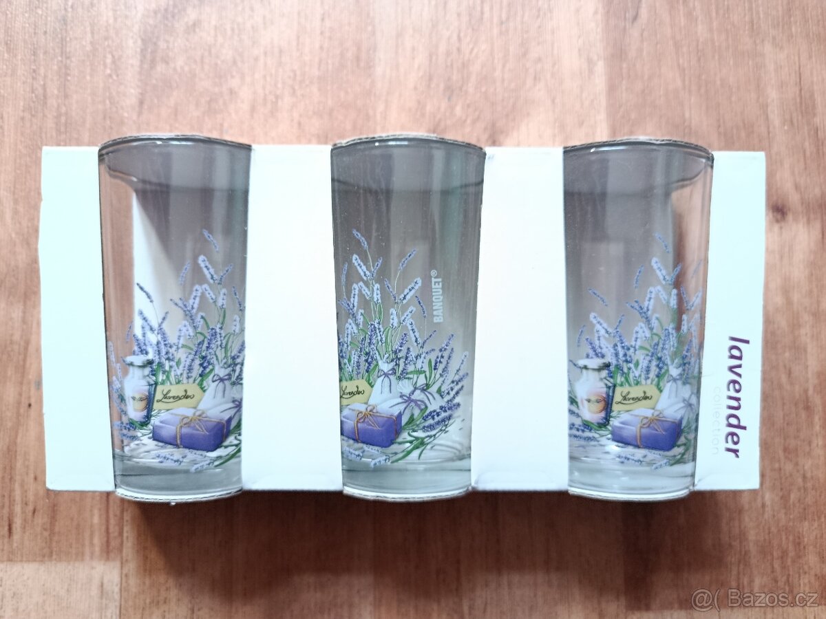 Nová sada sklenic Banquet LAVENDER 3 x 230 ml