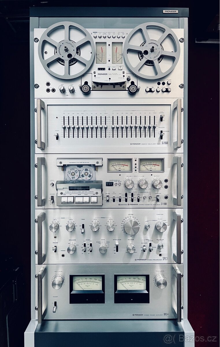 PIONEER RACK - komplet - s tape deckem anebo ekvalizérem