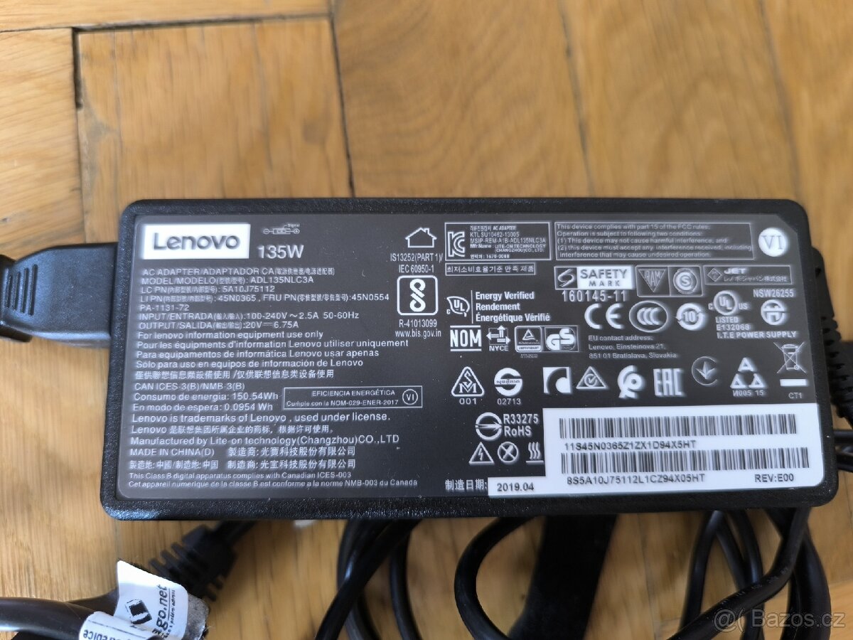 Originální Lenovo adaptér 135W, zanovni- byl náhradní