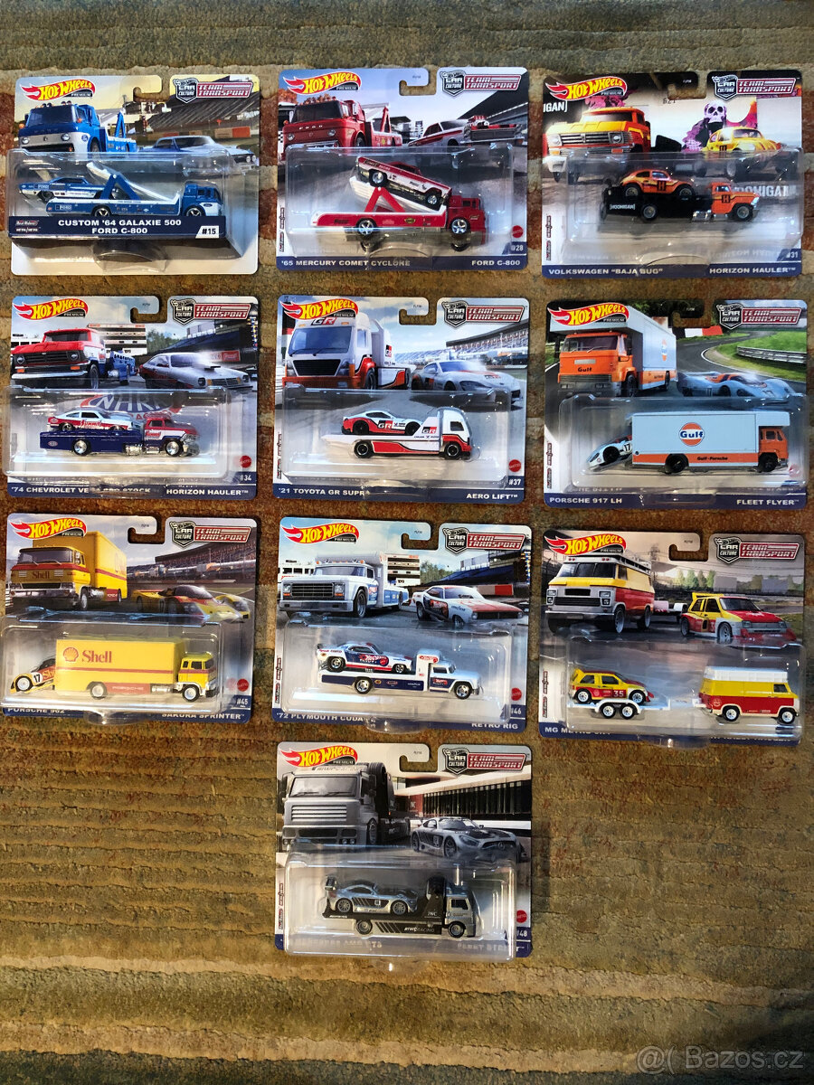Hot Wheels - Team Transport - Car Culture nové (různé druhy)