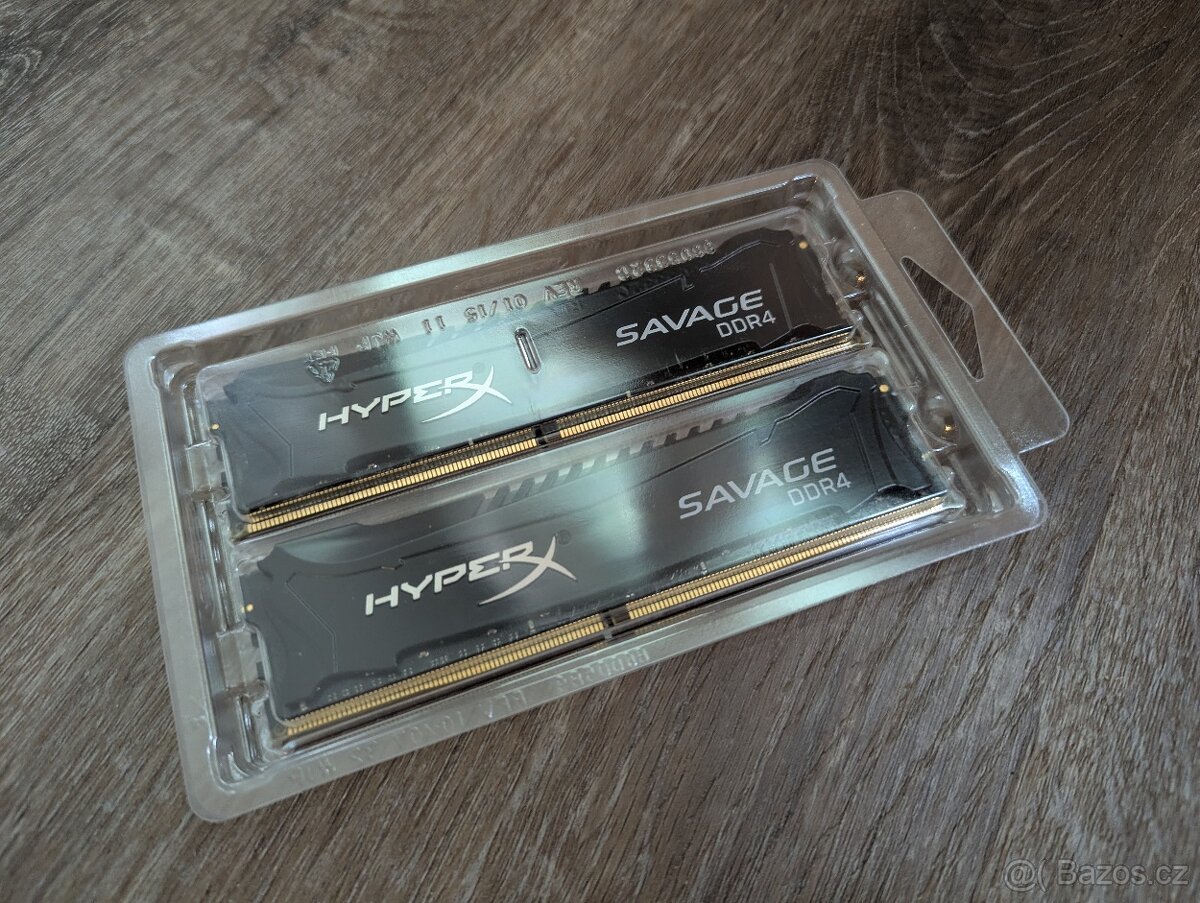 HyperX Savage DDR4 16GB (2×8GB) 2400MHz CL12 – nízká latence