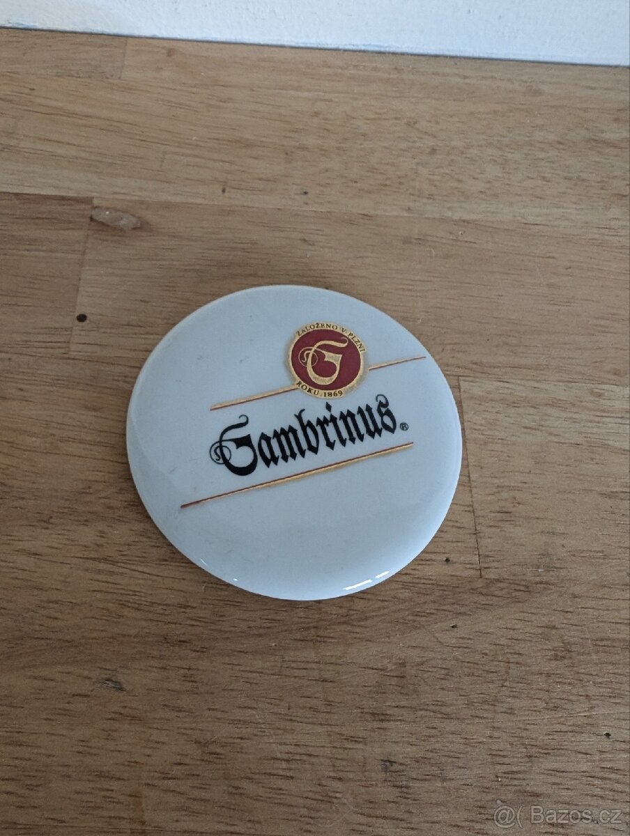 Výčepní plakety porcelánové Gambrinus, pípa kobra