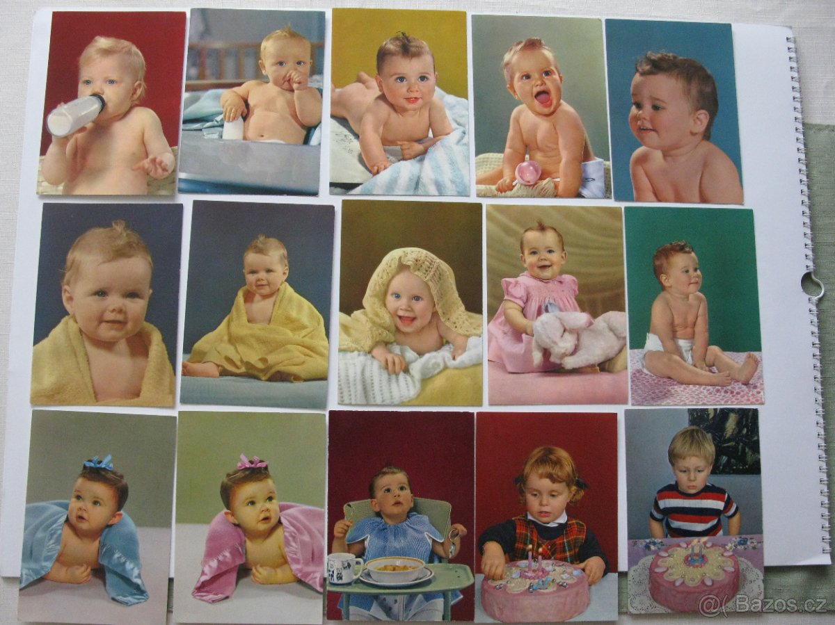 Retro dětské pohlednice