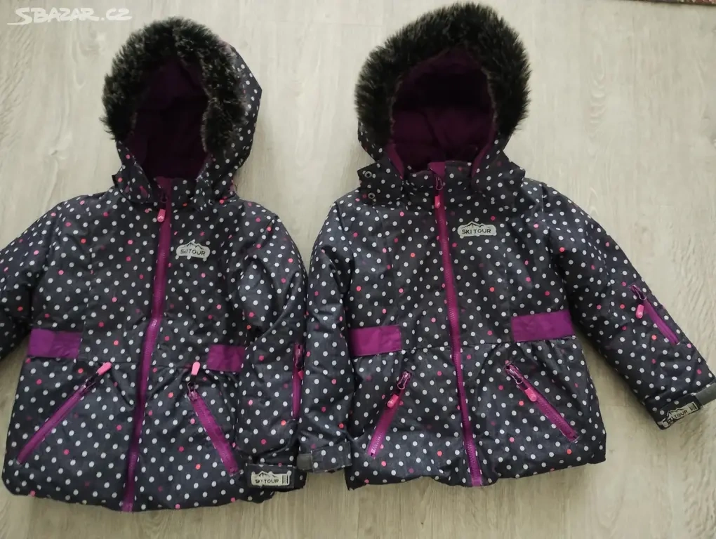 Dívčí zimní (lyžařská) bunda PiDiLiDi, vel.110 2ks