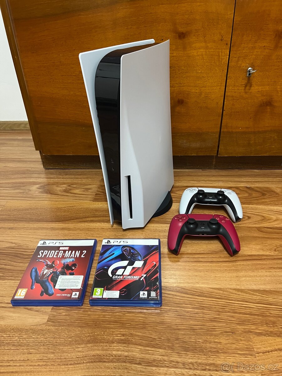 PS5 s mechanikou, 2 hry, 2 ovladače
